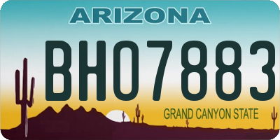 AZ license plate BHO7883