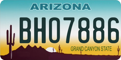 AZ license plate BHO7886