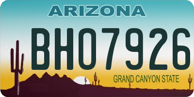 AZ license plate BHO7926