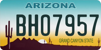 AZ license plate BHO7957