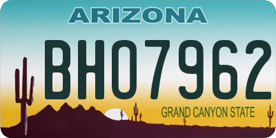 AZ license plate BHO7962