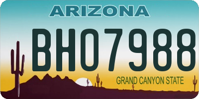AZ license plate BHO7988