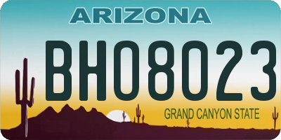 AZ license plate BHO8023