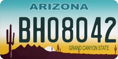 AZ license plate BHO8042
