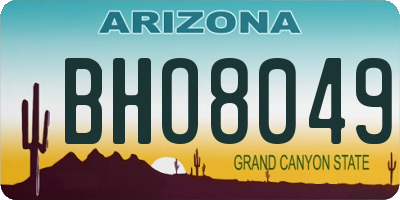 AZ license plate BHO8049