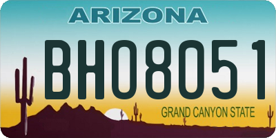 AZ license plate BHO8051