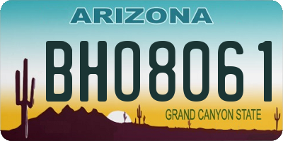 AZ license plate BHO8061