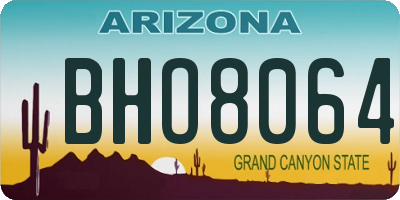AZ license plate BHO8064