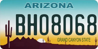 AZ license plate BHO8068