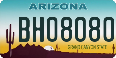 AZ license plate BHO8080