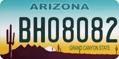 AZ license plate BHO8082