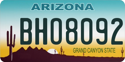 AZ license plate BHO8092