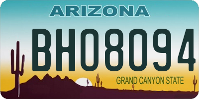 AZ license plate BHO8094