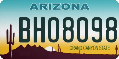 AZ license plate BHO8098