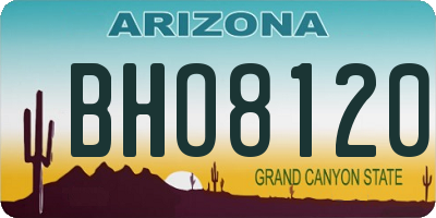 AZ license plate BHO8120