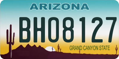 AZ license plate BHO8127