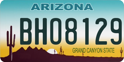 AZ license plate BHO8129
