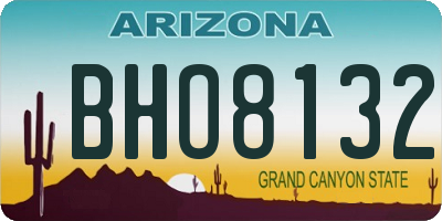 AZ license plate BHO8132