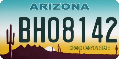AZ license plate BHO8142
