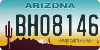 AZ license plate BHO8146