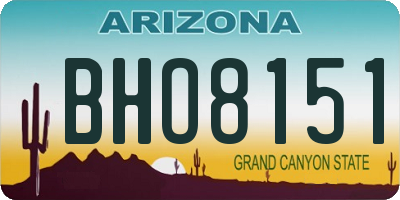 AZ license plate BHO8151
