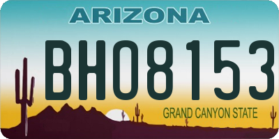 AZ license plate BHO8153