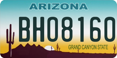 AZ license plate BHO8160