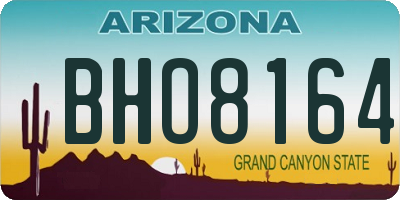 AZ license plate BHO8164