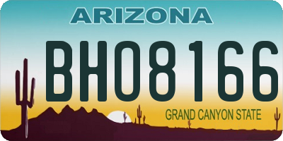 AZ license plate BHO8166