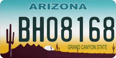 AZ license plate BHO8168
