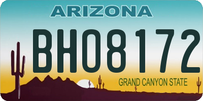 AZ license plate BHO8172