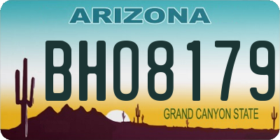 AZ license plate BHO8179