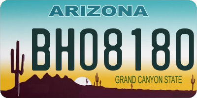AZ license plate BHO8180
