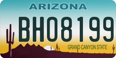 AZ license plate BHO8199