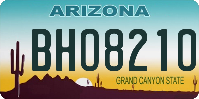 AZ license plate BHO8210