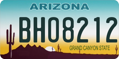 AZ license plate BHO8212