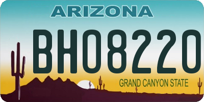 AZ license plate BHO8220