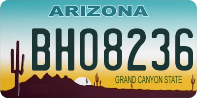 AZ license plate BHO8236