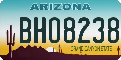 AZ license plate BHO8238
