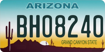AZ license plate BHO8240