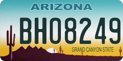 AZ license plate BHO8249