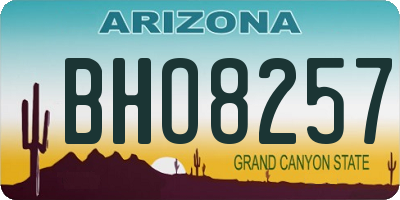 AZ license plate BHO8257