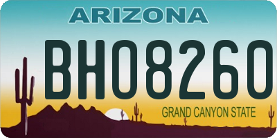 AZ license plate BHO8260