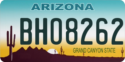 AZ license plate BHO8262