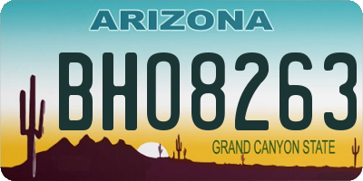 AZ license plate BHO8263