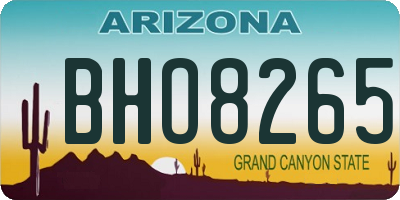 AZ license plate BHO8265