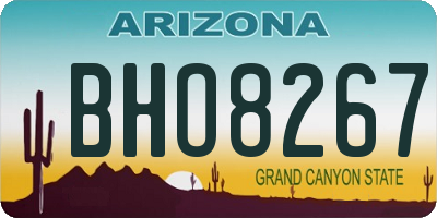 AZ license plate BHO8267