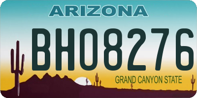 AZ license plate BHO8276