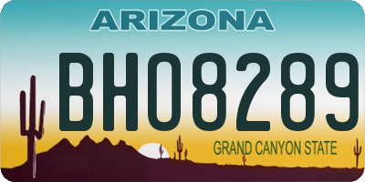 AZ license plate BHO8289