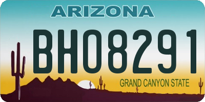 AZ license plate BHO8291